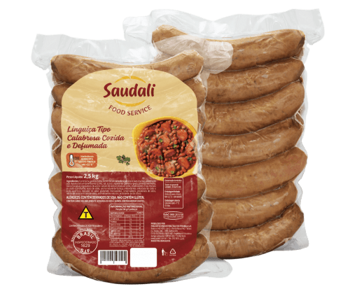 Linguiça Calabresa Defumada Saudali 2,5Kg - PT